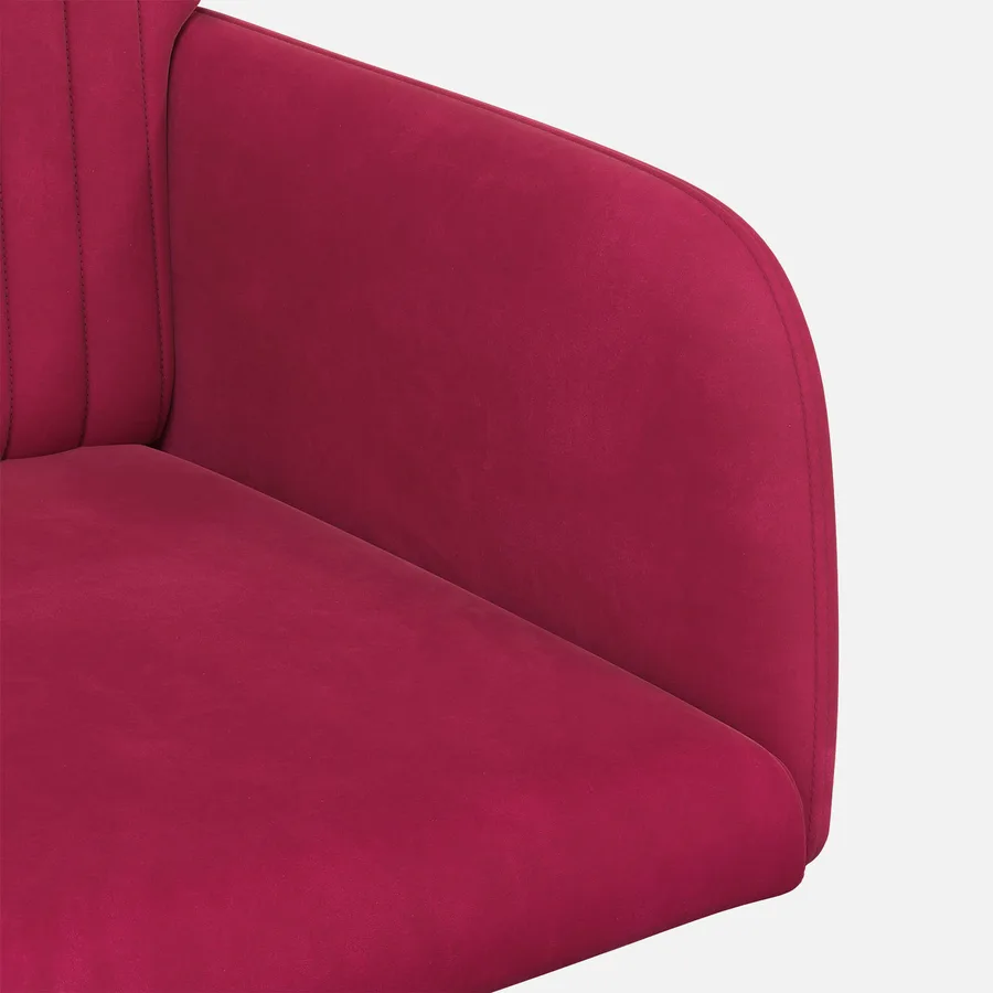 Chaises de salle à manger 2 pcs Velours Bordeaux - 6
