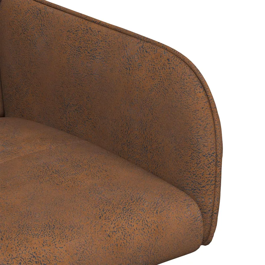 Chaises de salle à manger 4 pcs Simili daim Marron - 6