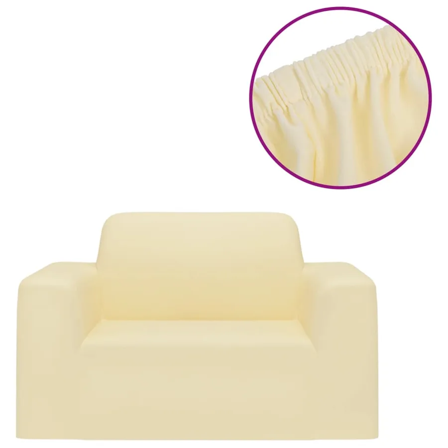 Housse extensible de canapé Crème Jersey de polyester - 2