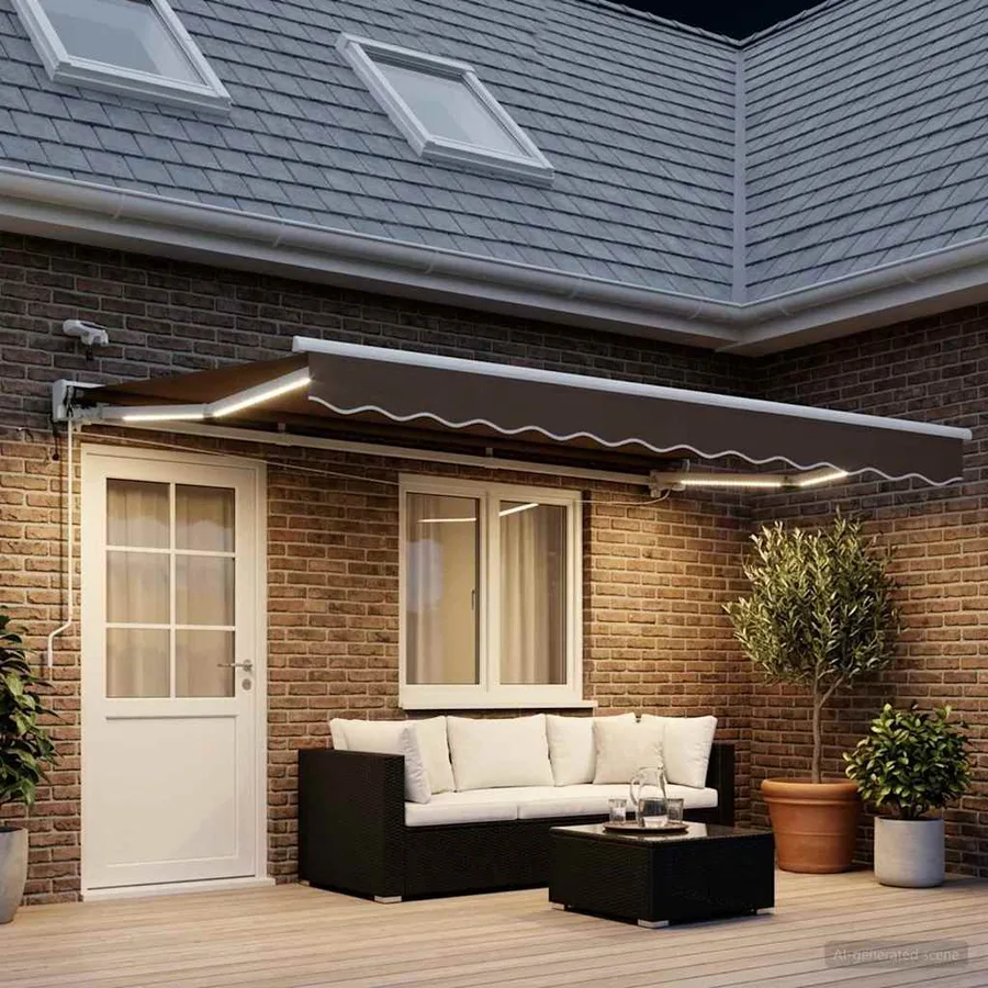 Auvent rétractable électrique Taupe 5 x 3 m - 3