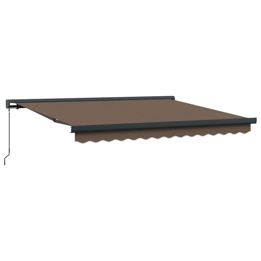 Auvent rétractable Taupe 500 × 300 cm Toile et Aluminium - 2