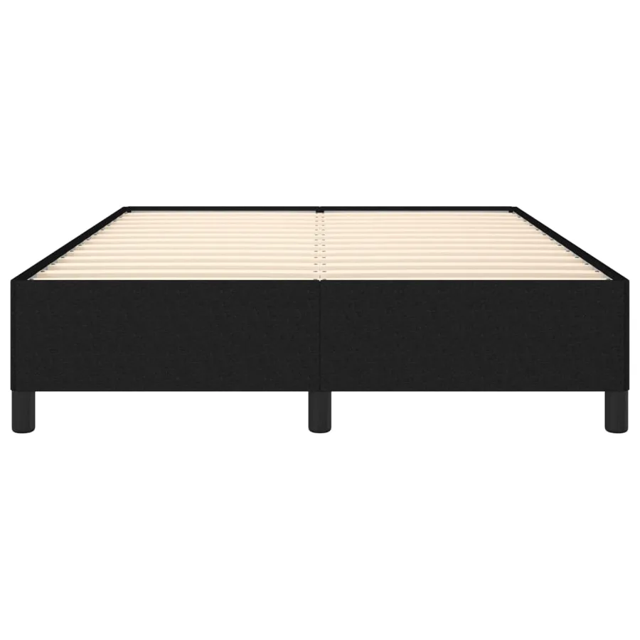 Cadre de lit sans matelas noir 140x200 cm tissu - 5