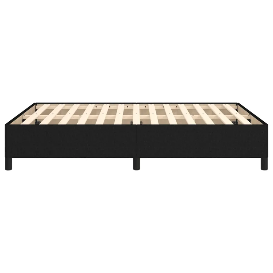 Cadre de lit sans matelas noir 140x200 cm tissu - 6