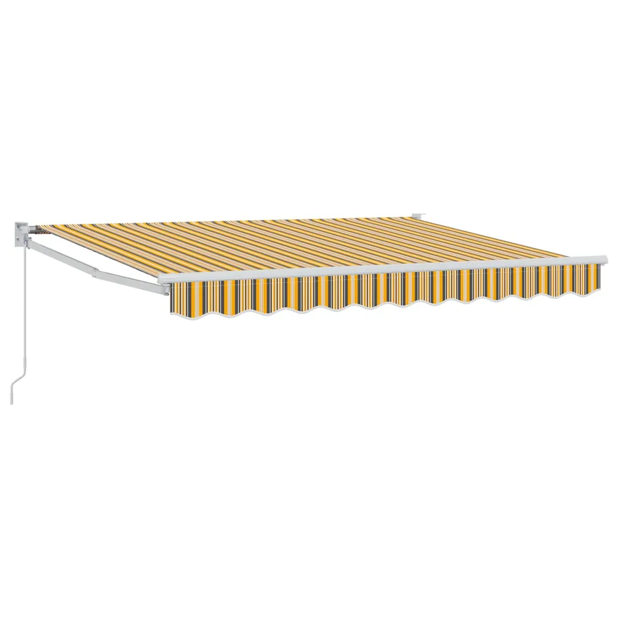 Auvent rétractable Jaune, Gris et Blanc 2,5 x 2 m - 2
