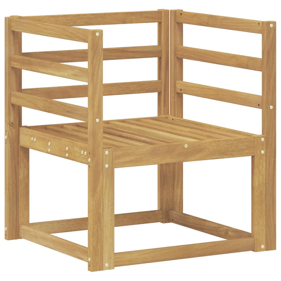 Ensemble de canapés d'extérieur Bois d'Acacia Massif Blanc - 2