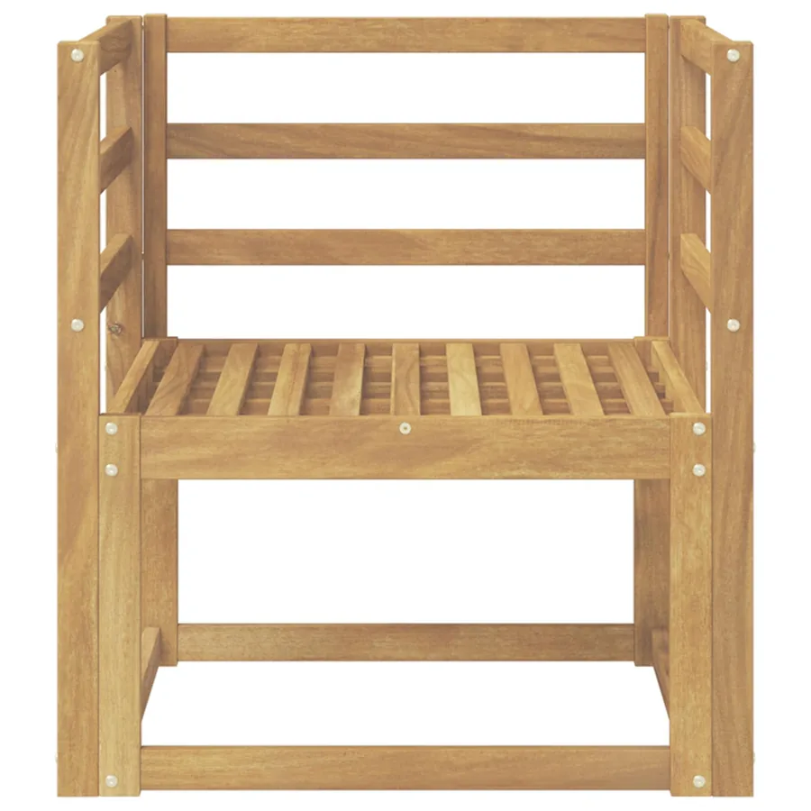 Ensemble de canapés d'extérieur Bois d'Acacia Massif Blanc - 3
