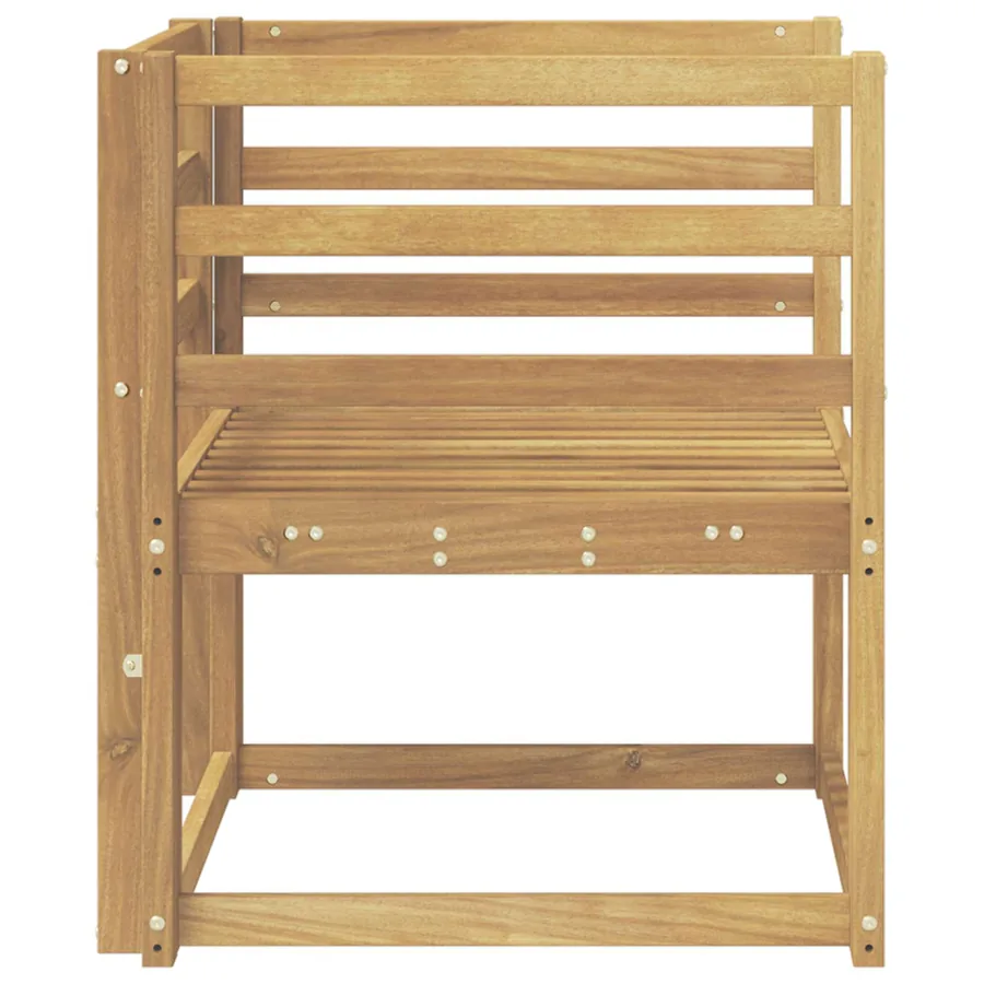 Ensemble de canapés d'extérieur Bois d'Acacia Massif Blanc - 4