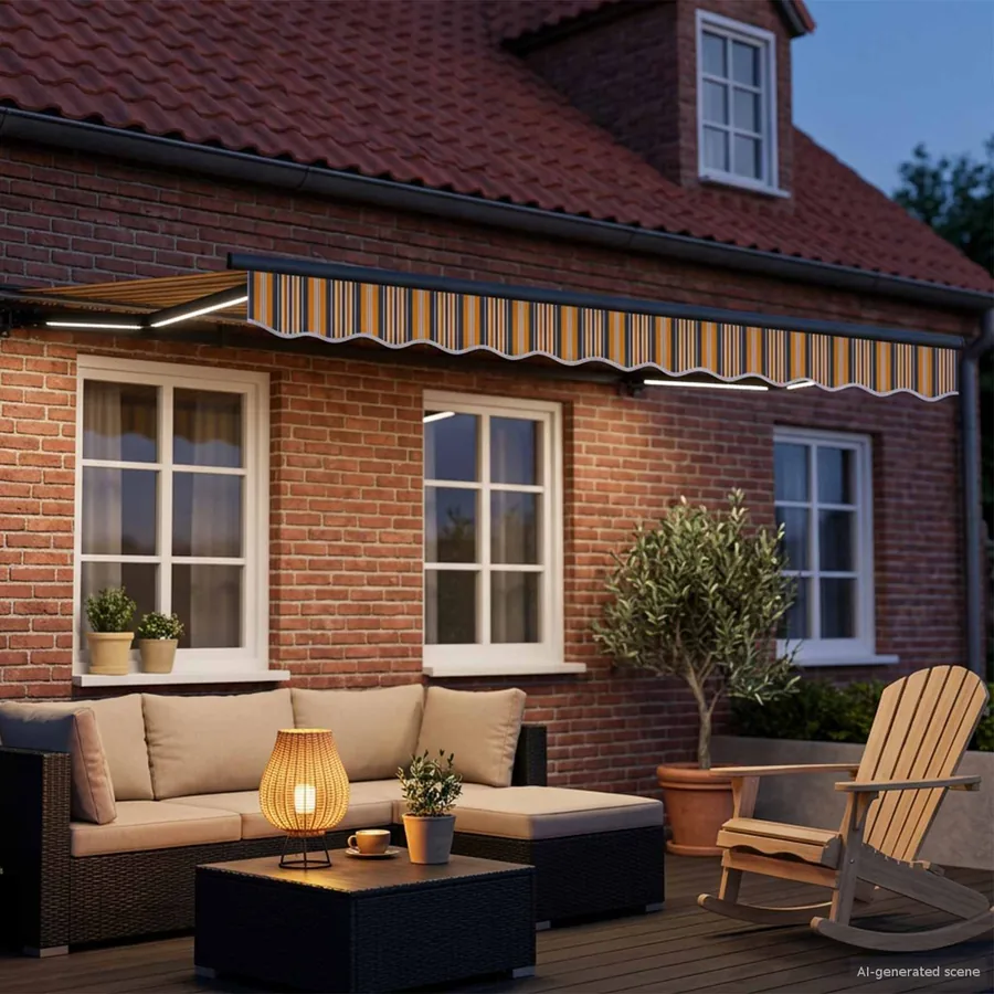 Auvent rétractable électrique Jaune, Gris, Anthracite 2,5 x 2 m - 3