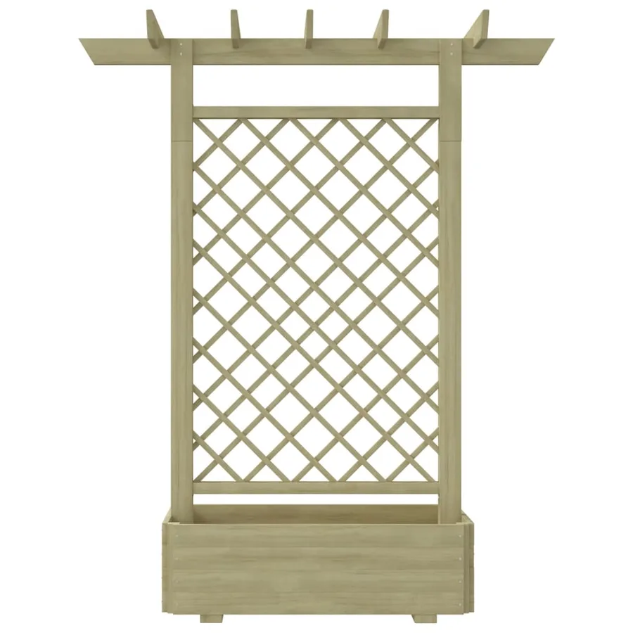 Jardinière pergola 162 x 56 x 204 cm Bois - 2