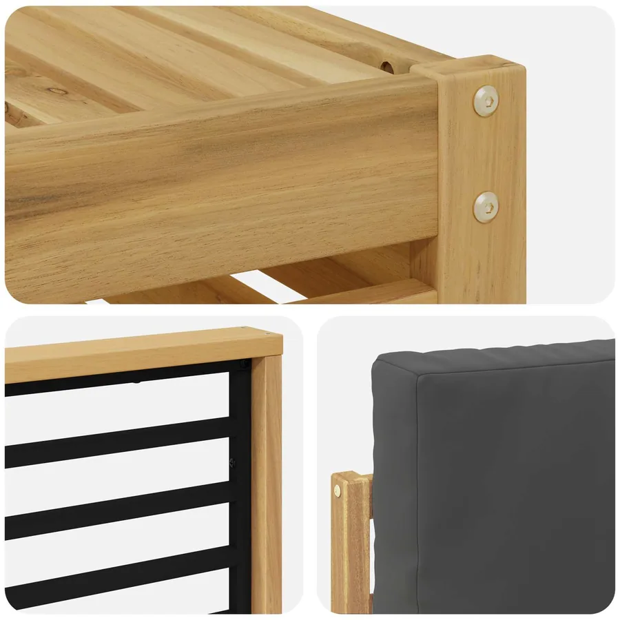 Ensemble de canapés d'extérieur 7 pcs Blanc et anthracite - 6