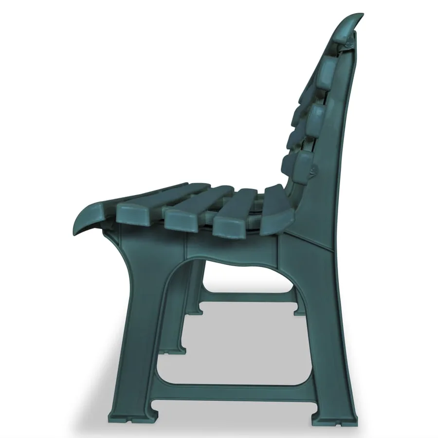 Banc de jardin 145,5 cm Plastique Vert - 3