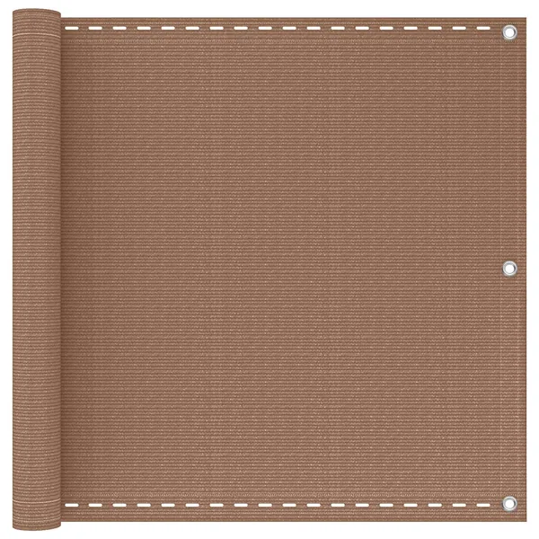 Écran de balcon Taupe 75 x 800 cm HDPE et Aluminium