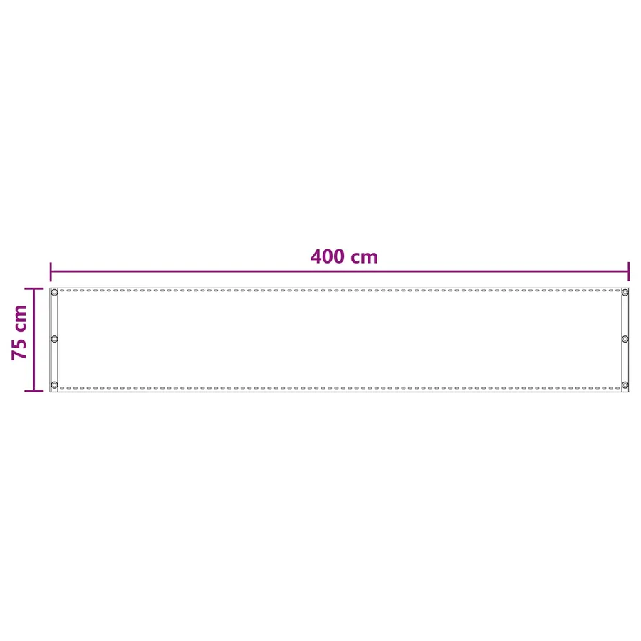Écran de balcon Gris clair 75 x 400 cm HDPE et Aluminium - 5
