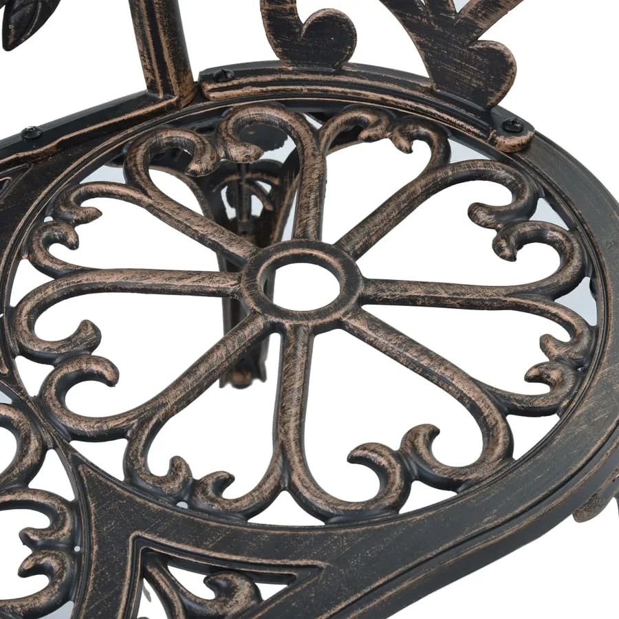 Banc de bistrot 100 cm Bronze Aluminium coulé - 6