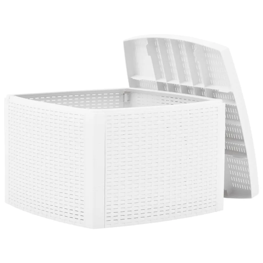Table d'appoint Blanc 54x54x36,5 cm Plastique - 3