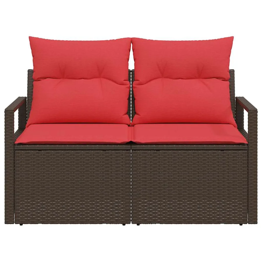 Canapé de jardin avec coussin 120 x 62 x 69 cm polyrotin - 5