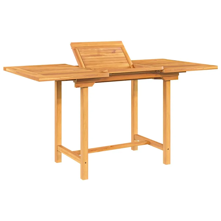 Table extensible de jardin 110-160x80x75 cm bois de teck solide - 4