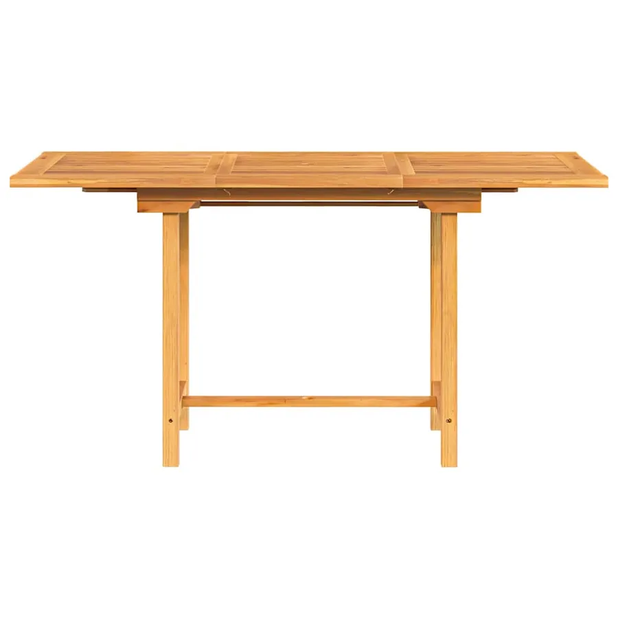 Table extensible de jardin 110-160x80x75 cm bois de teck solide - 5