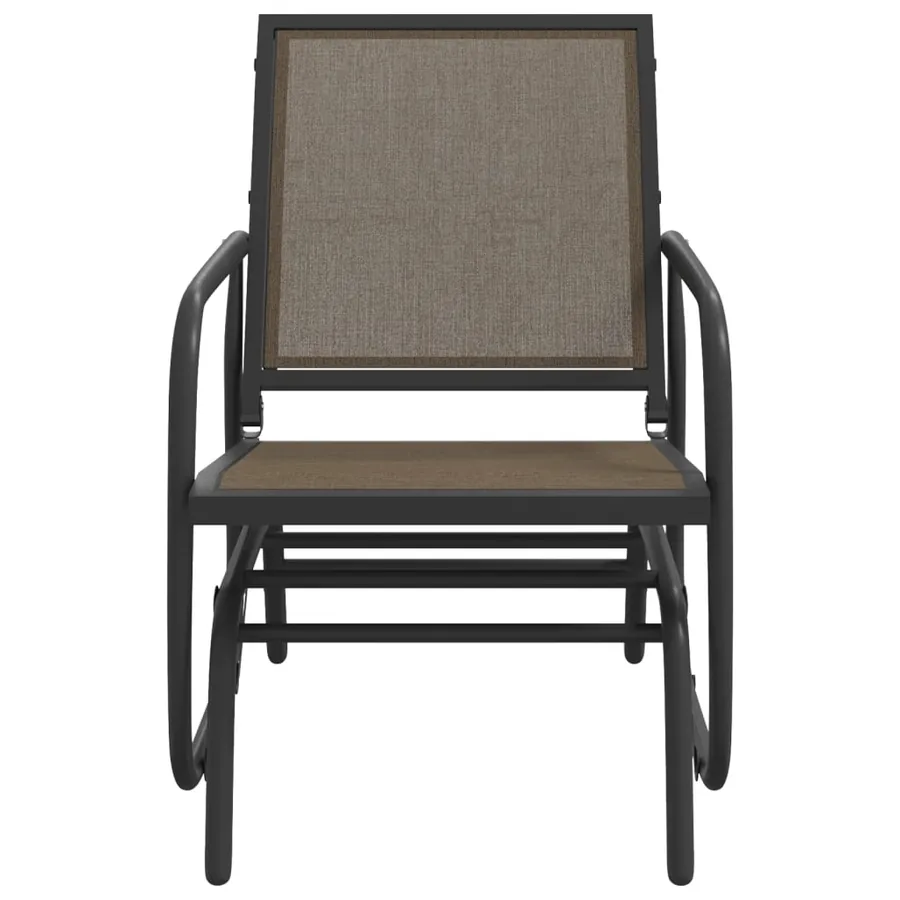 Chaises oscillantes de jardin lot de 2 marron 61x76x87 cm - 4