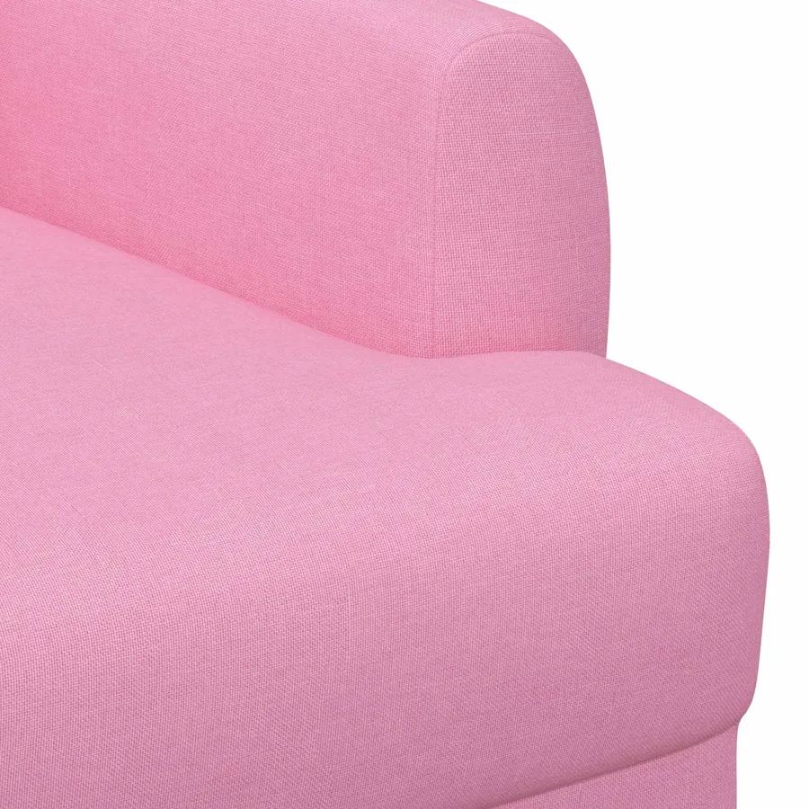 Canapé love seat avec capitonnage en boutons Rose Tissu - 6