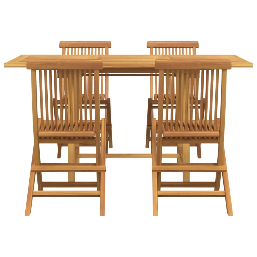 Ensemble de salle à manger pour jardin 5 pcs Marron - 5