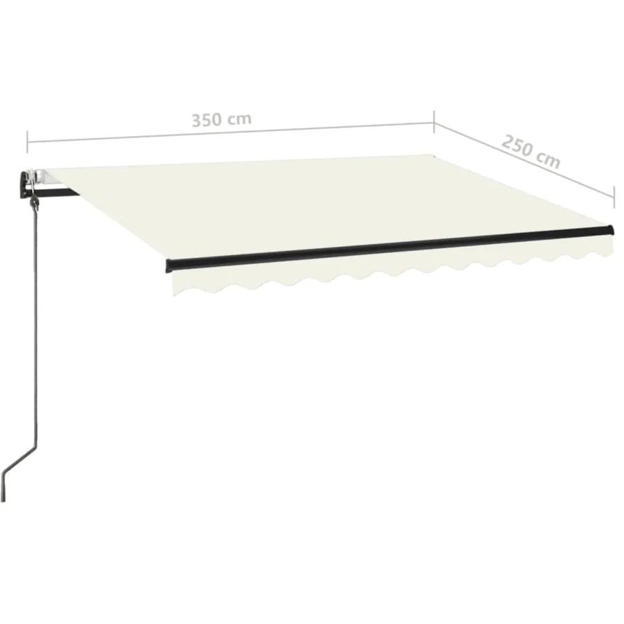 Auvent rétractable automatique 350x250 cm Crème - 9
