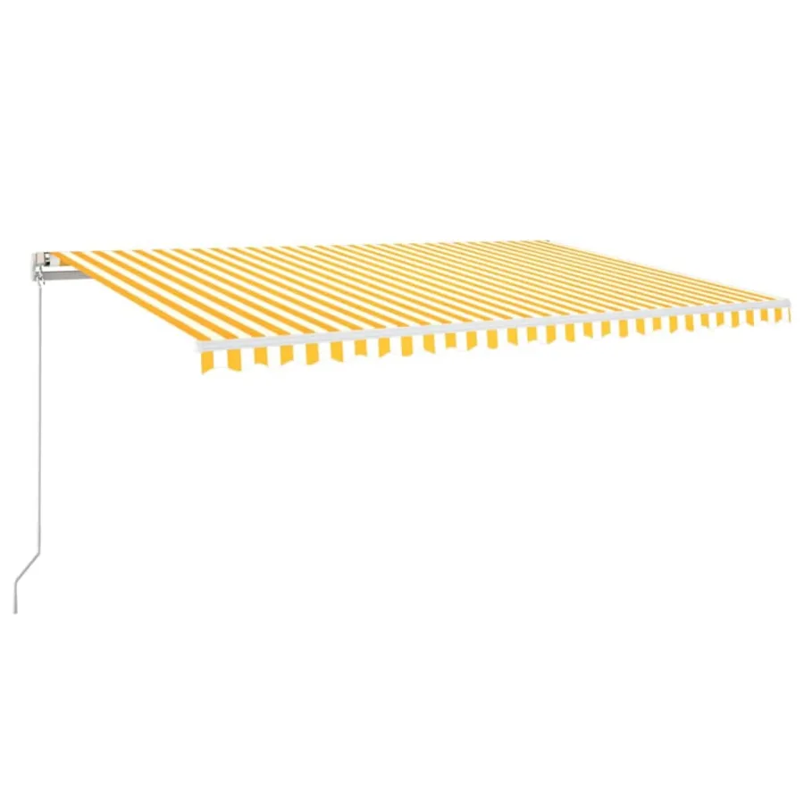 Auvent manuel rétractable 500x300 cm Jaune et blanc - 2