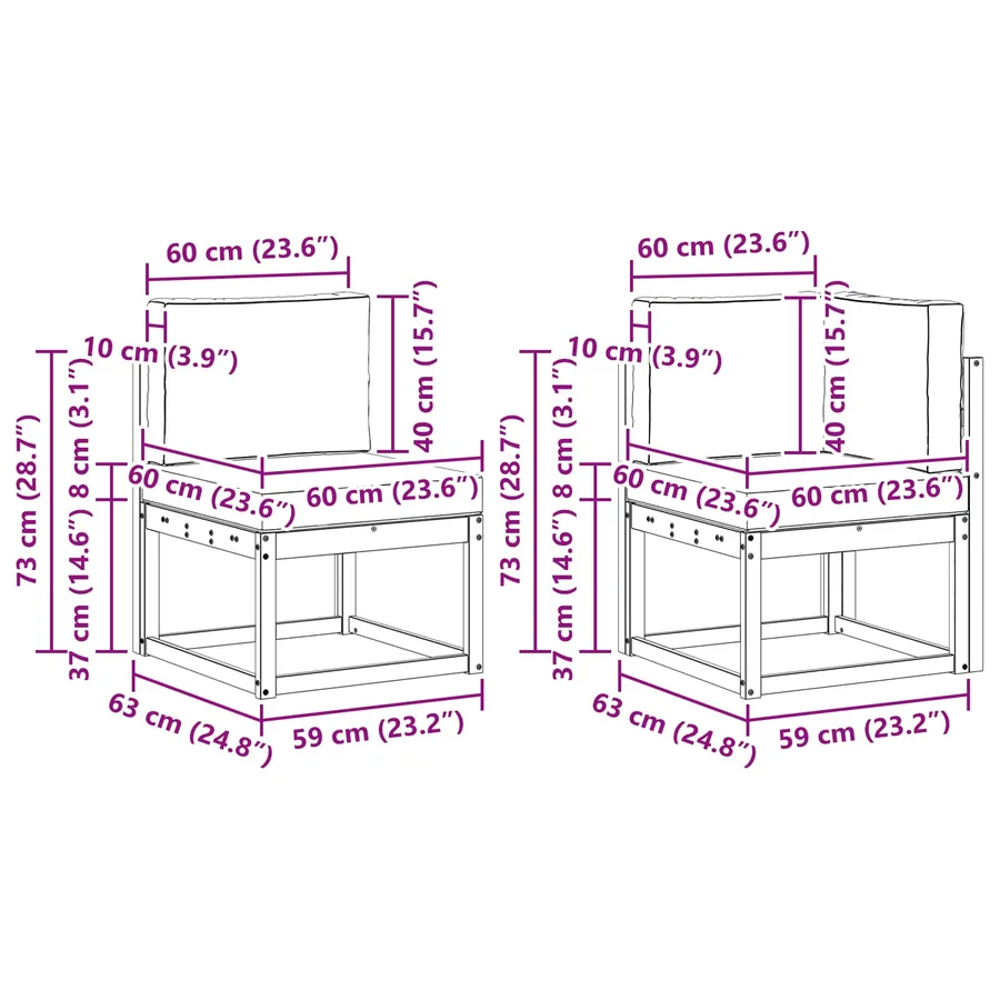 Ensemble de canapés d'extérieur 9 pcs Blanc et gris clair - 9