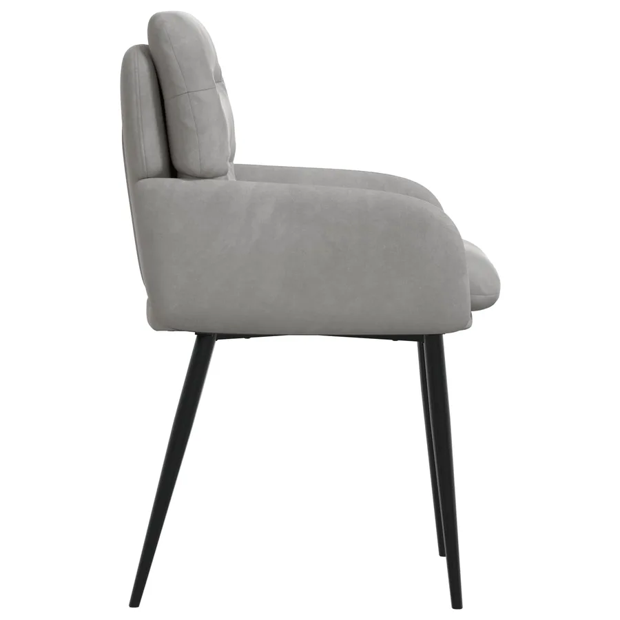 Chaises de salle à manger 2 pcs Velours Gris clair - 4