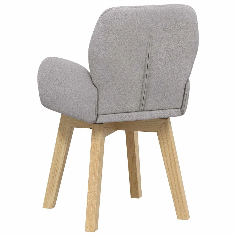 Chaises de salle à manger pivotantes 2 pcs Bouclé Gris clair - 5