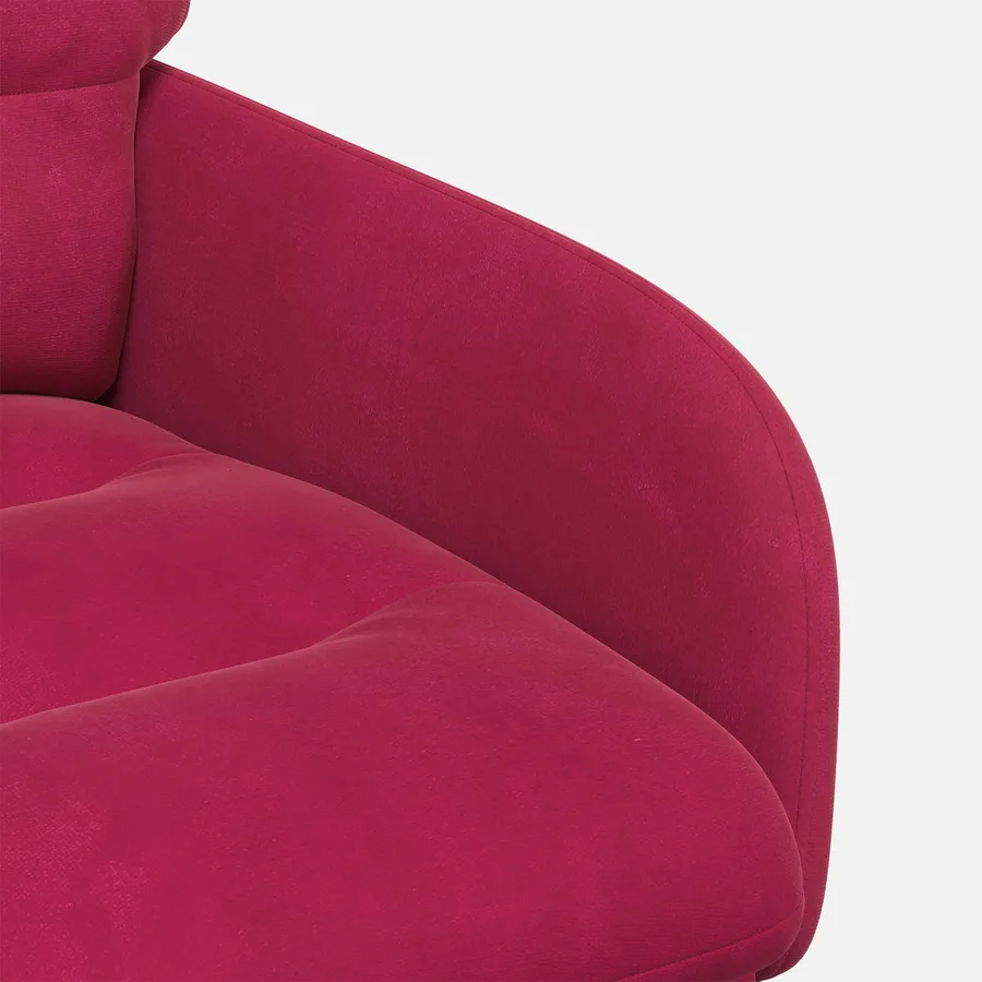 Chaises de salle à manger 4 pcs Velours Bordeaux - 6