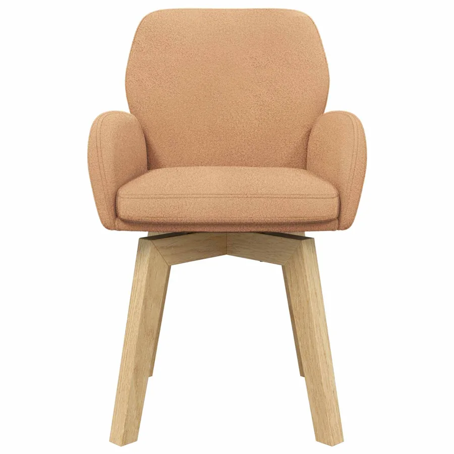Chaises de salle à manger pivotantes 4 pcs Bouclé Beige - 3