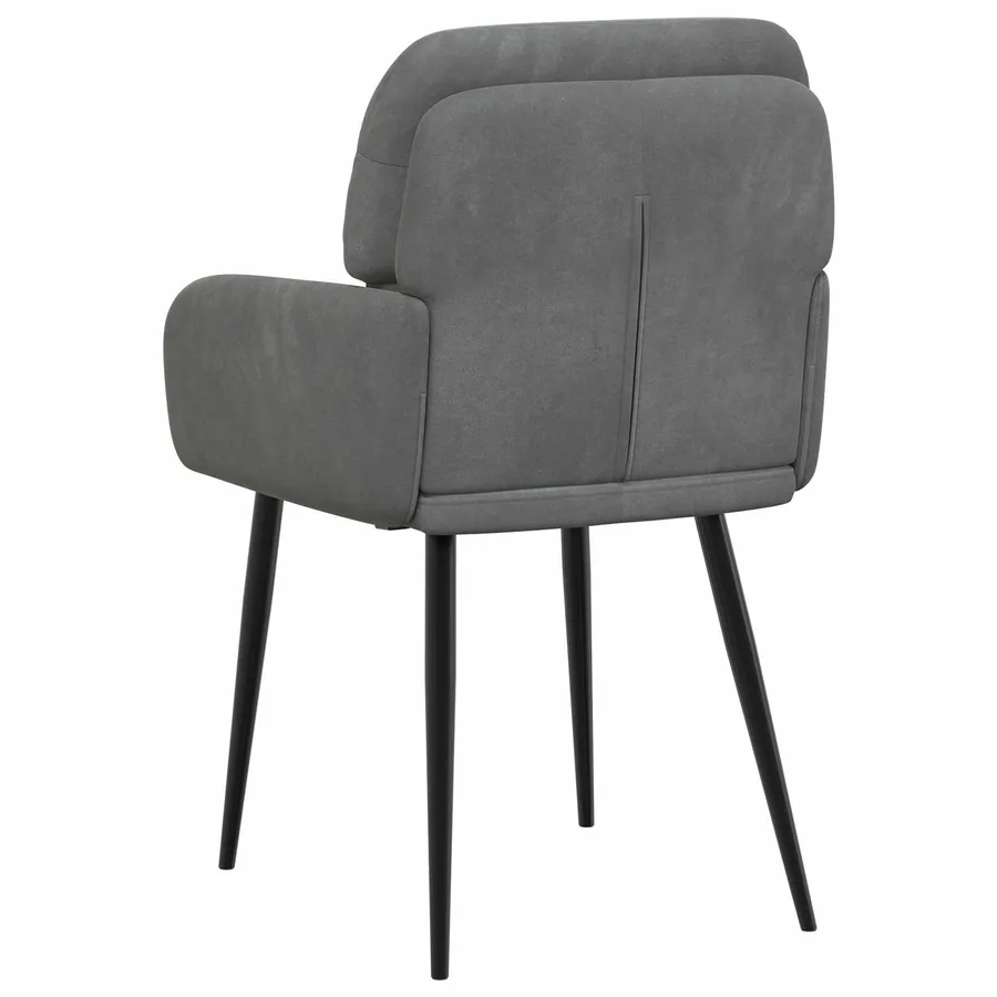 Chaises de salle à manger 6 pcs Velours Gris foncé - 5