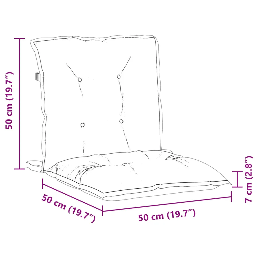 Coussin d'extérieur 2 pcs Motif à feuilles fines Tissu - 11