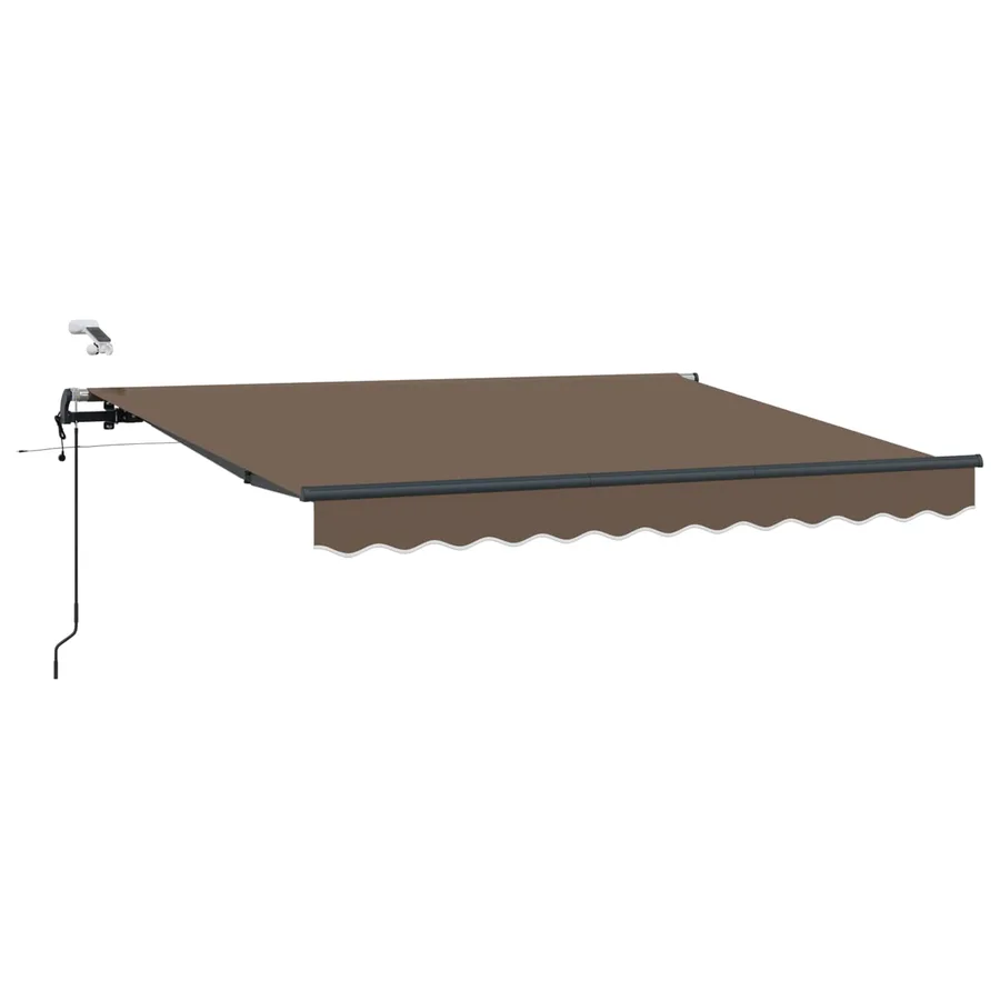 Auvent rétractable Taupe 400 × 300 cm Polyester - 2