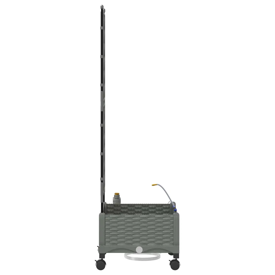 Porte-plante de jardin avec irrigation et roues Gris clair PP - 3