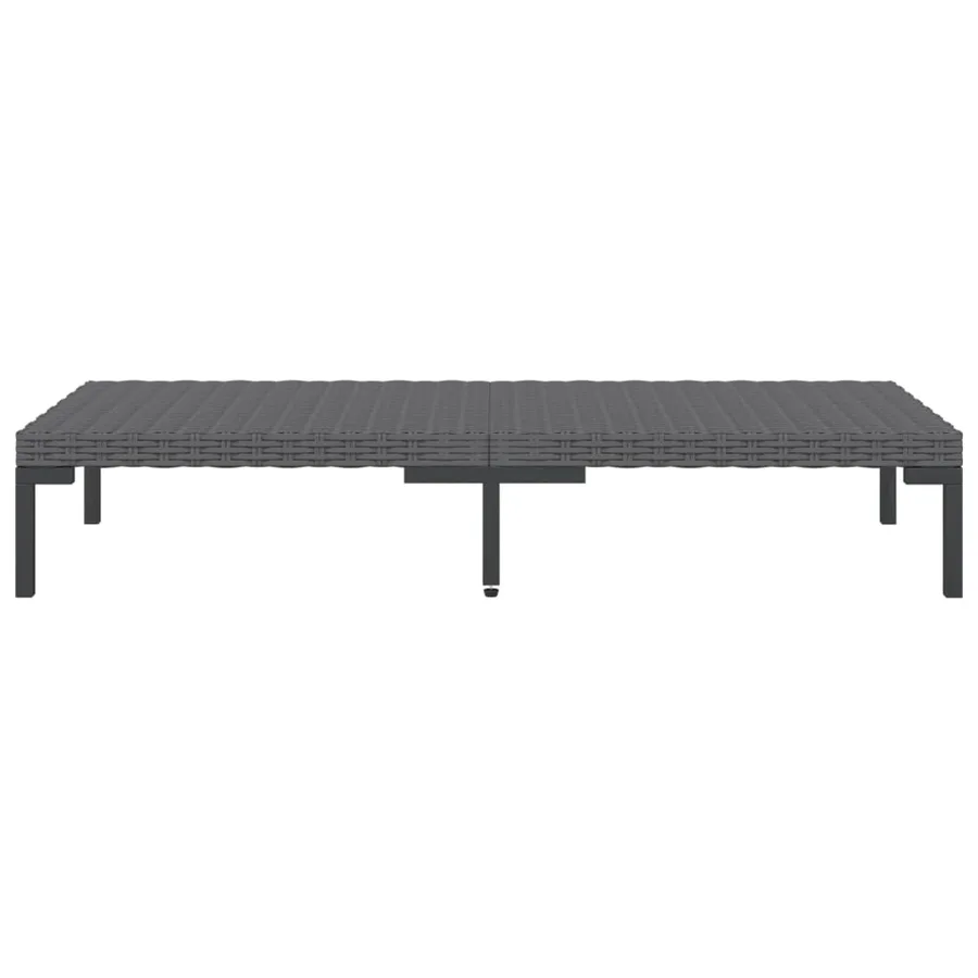 Salon de jardin 10 pcs avec coussins Résine tressée Gris foncé - 8