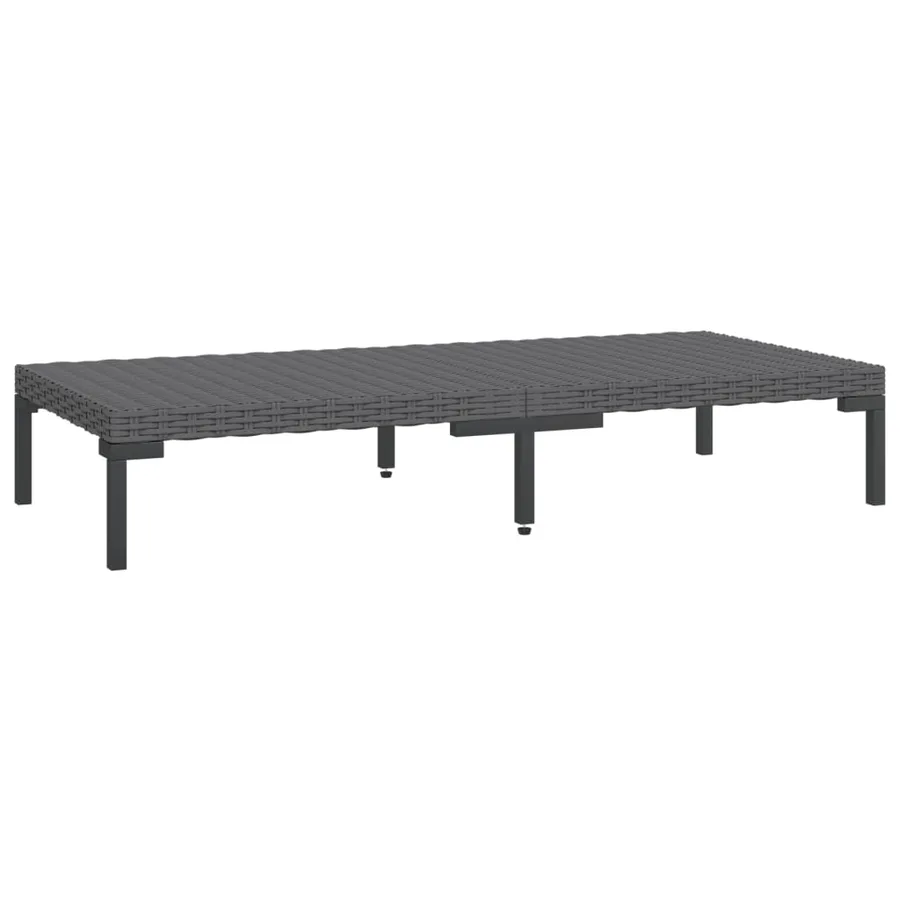 Salon de jardin 6 pcs avec coussins Résine tressée Gris foncé - 7