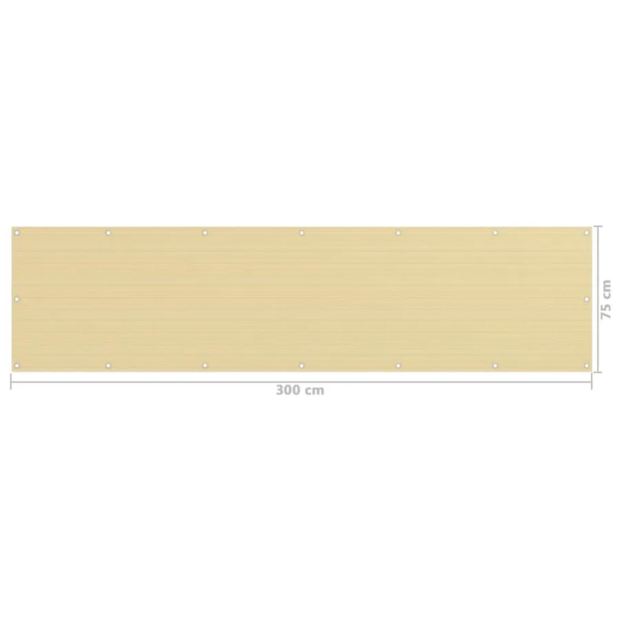 Écran de balcon Beige 75x300 cm PEHD - 5