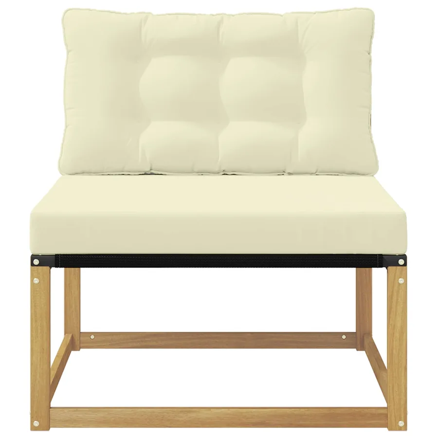 Sofa de milieu extérieur Blanc 79 x 83 x 73 cm acier - 4