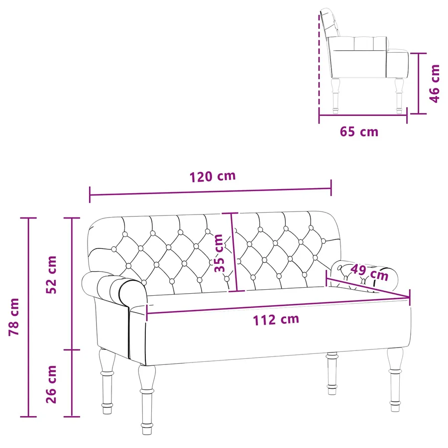 Canapé love seat avec capitonnage en boutons Vert armée - 10