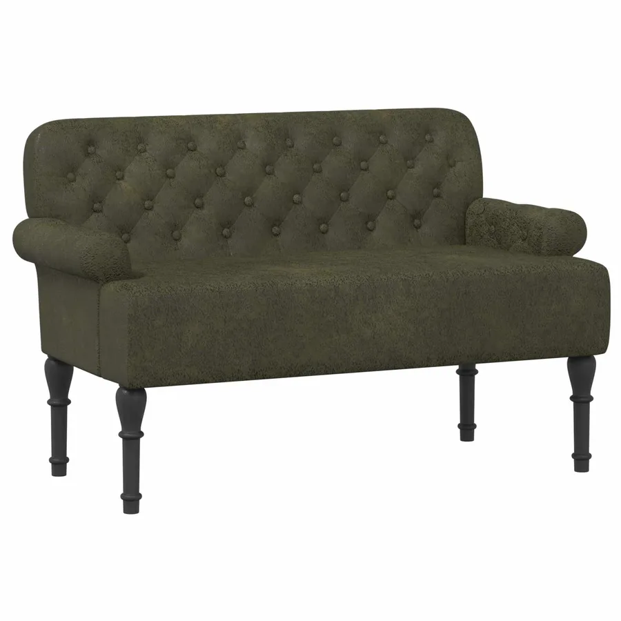 Canapé love seat avec capitonnage en boutons Vert armée - 2