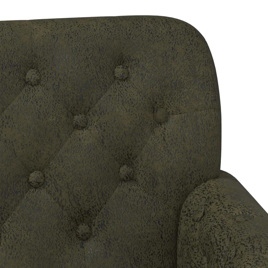 Canapé love seat avec capitonnage en boutons Vert armée - 7
