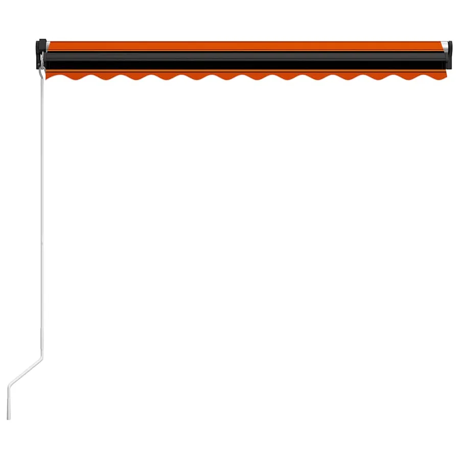 Auvent manuel rétractable 350x250 cm Orange et marron - 4
