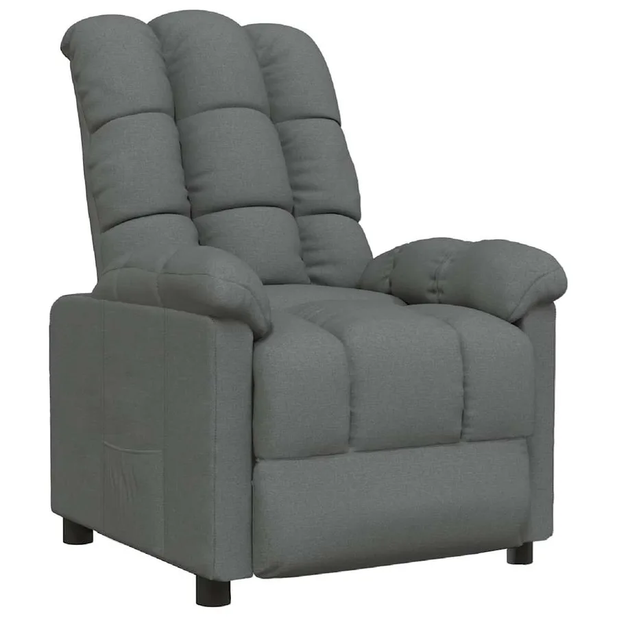 Fauteuil inclinable Gris foncé Tissu - 2