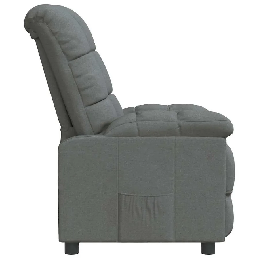 Fauteuil inclinable Gris foncé Tissu - 4