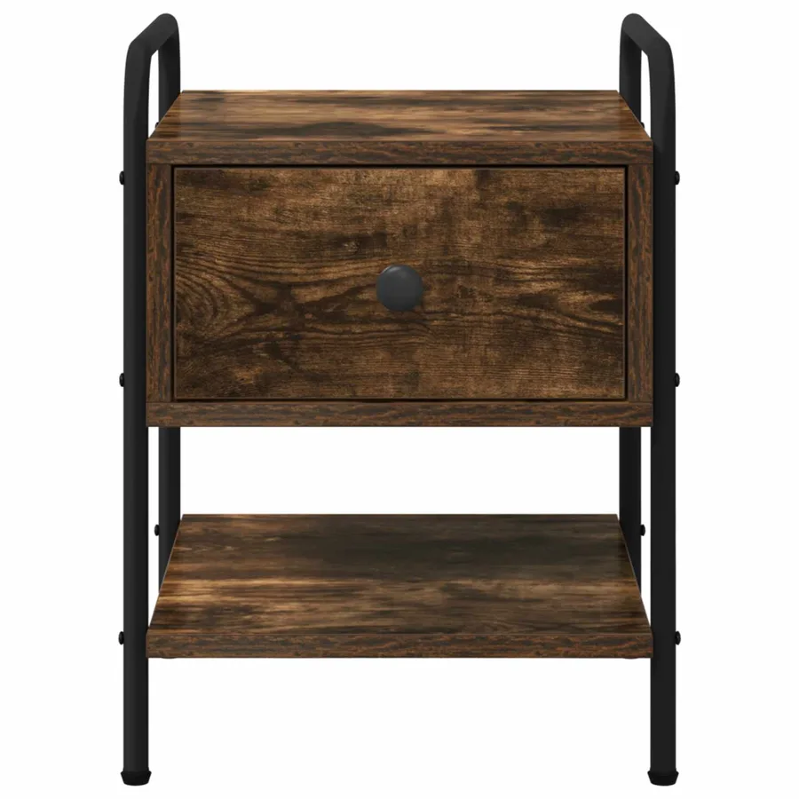 Table de chevet Chêne fumé Bois d'ingénierie - 5