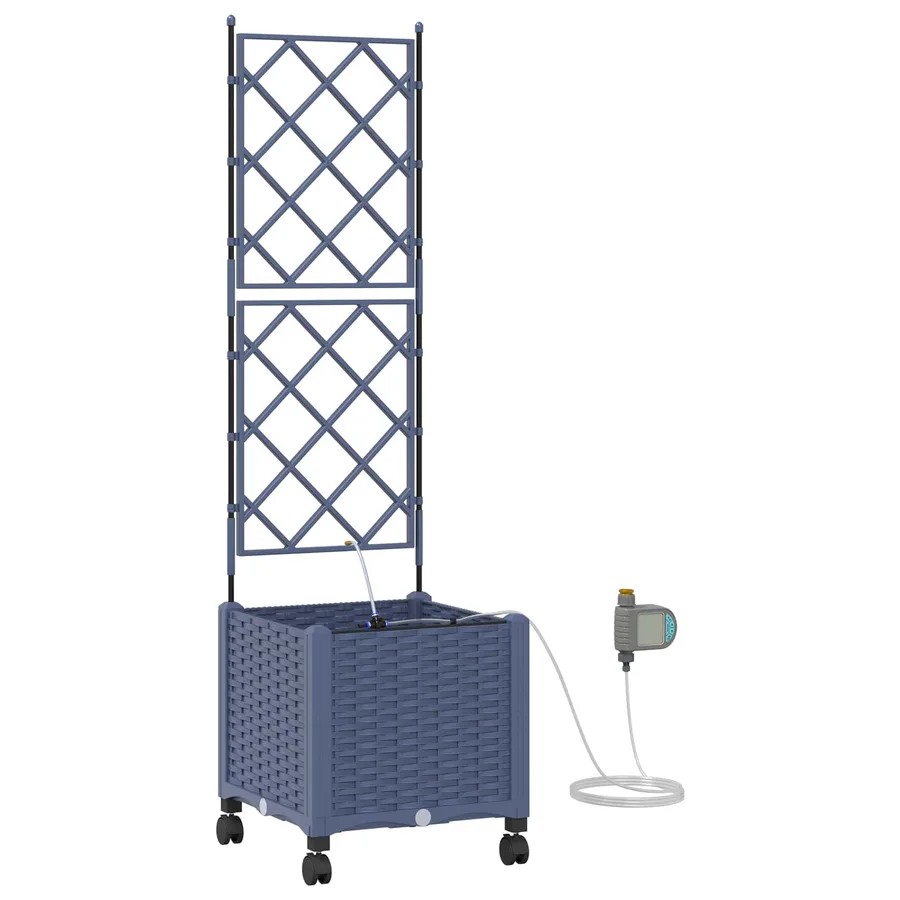 Porte-plante de jardin avec irrigation et roues Gris PP - 2