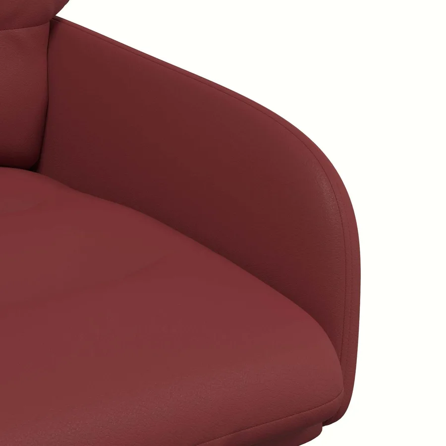 Chaises de salle à manger pivotantes 4 pcs Simili cuir Bordeaux - 6