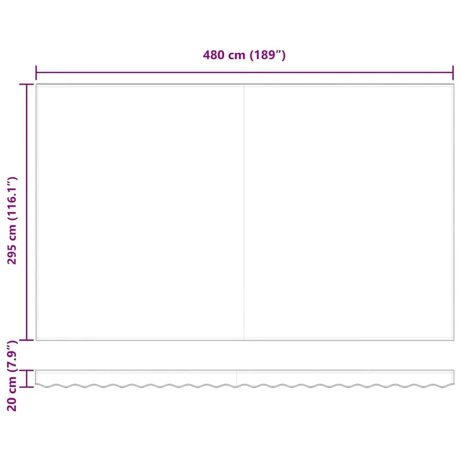 Auvent rétractable jaune et blanc 5x3 m tissu et aluminium - 16